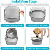 2L Dog Water Bowls Pet  Floating Drinking Bowls Cat Anti Wet Mouth Anti Splash Large Capacity Drinker For Small Mid Large Dog