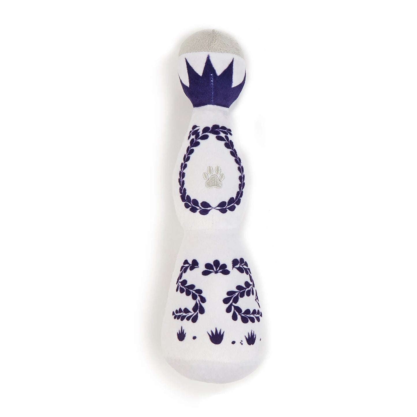 Funny Tequila Dog Toy Blue And White Porcelain Plush Dog Toy With Squeak Interactive Games For Dogs Birthday Toy Pet Accessories