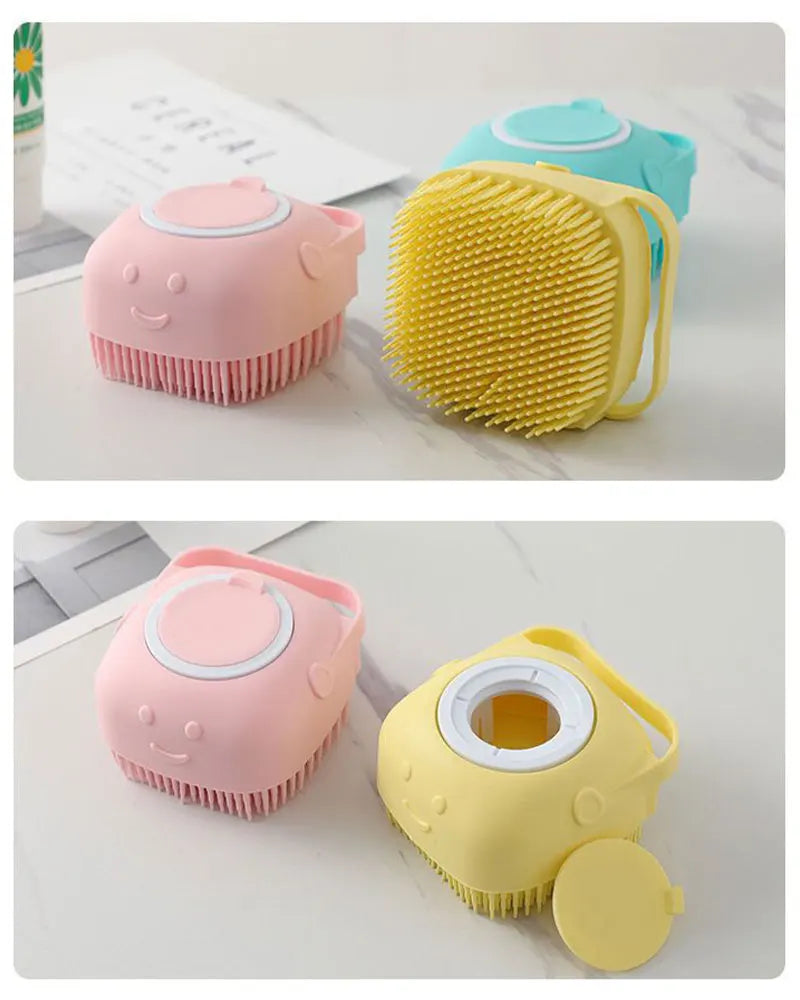 Silicone Pet Bath Brush Dog Cat Bath Soft Safety Massage Brush Puppy Comb Grooming Bathing Pet Accessories Tools Products
