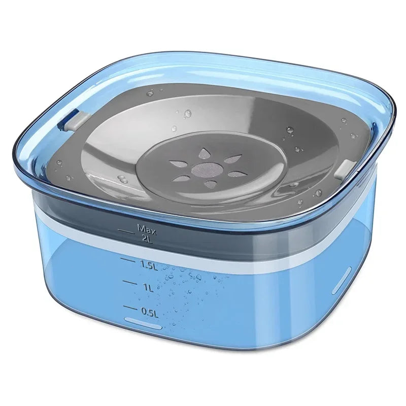2L Dog Water Bowls Pet  Floating Drinking Bowls Cat Anti Wet Mouth Anti Splash Large Capacity Drinker For Small Mid Large Dog